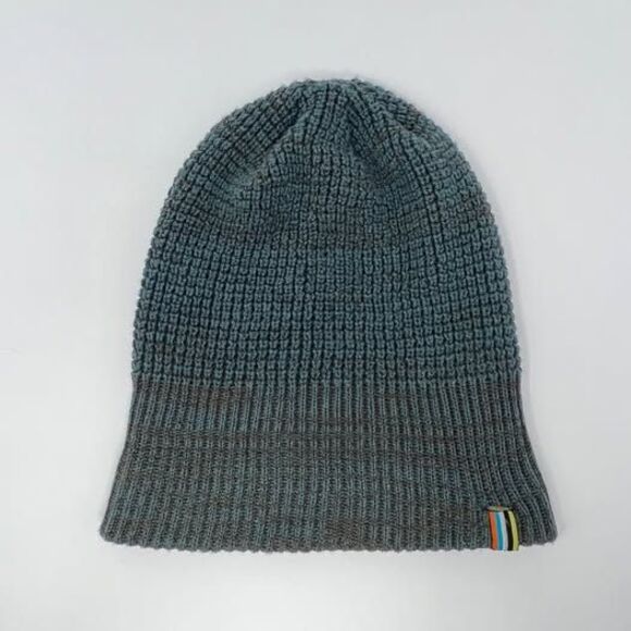 Smartwool Creek Run Unisex Knit Beanie Merino Wool Hat in Teal/Brown Gorpcore - Picture 2 of 4